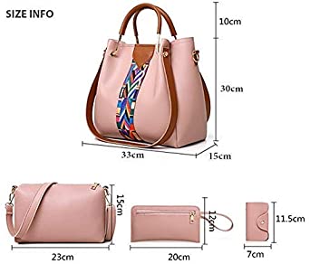 Women Tote Bag Handbags Leather - 4 Pcs