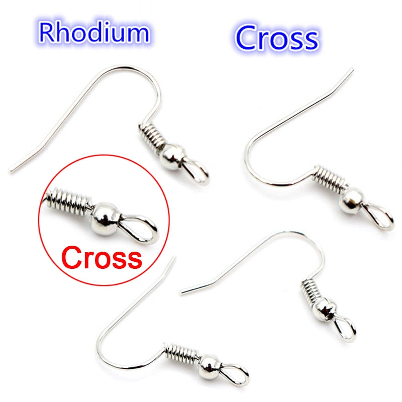 100pcs/lot 20x17mm DIY Earring Findings Earrings Clasps Hooks Fittings DIY Jewelry Making Accessories Iron Hook Earwire Jewelry