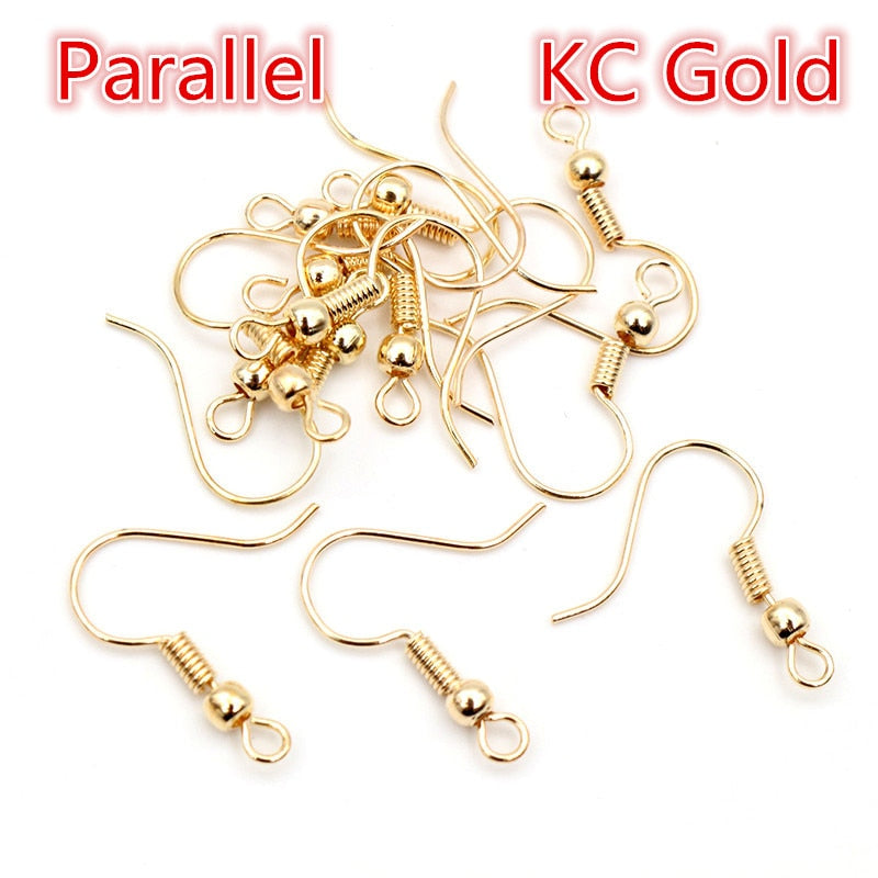 100pcs/lot 20x17mm DIY Earring Findings Earrings Clasps Hooks Fittings DIY Jewelry Making Accessories Iron Hook Earwire Jewelry