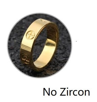 2023 Cross Stainless Steel Zircon Ring With Stone For Woman Girl For Men Couple Ring Wedding Ring