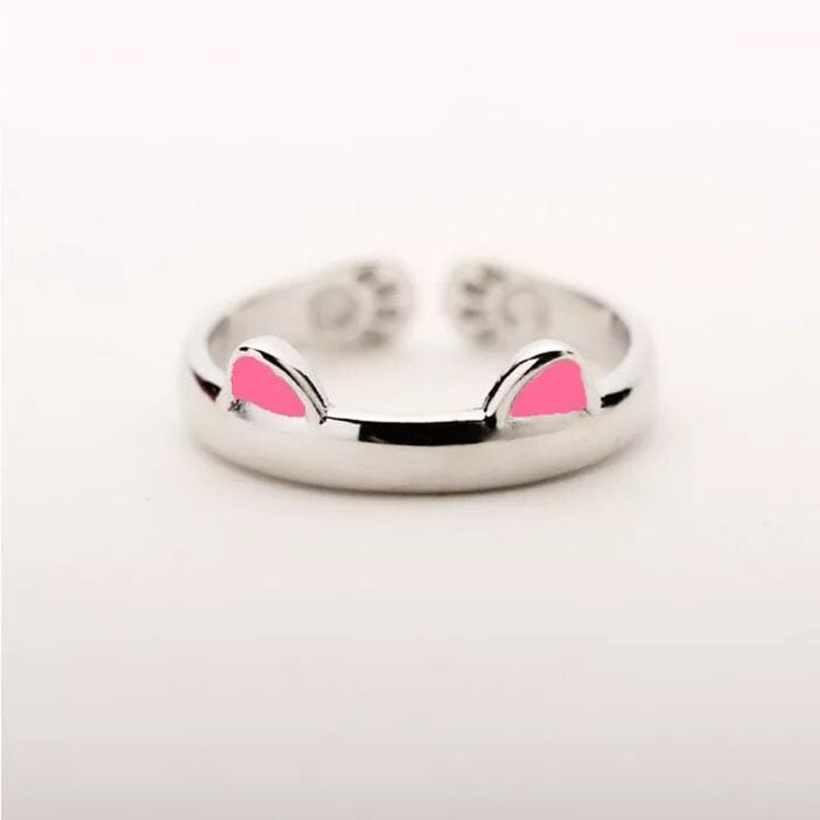 Cute Ring Cat Ear Finger Ring Open Design Fashion Ring Jewelry For Women Young Girl Child Gift Adjustable Ring Jewelry Wholesal