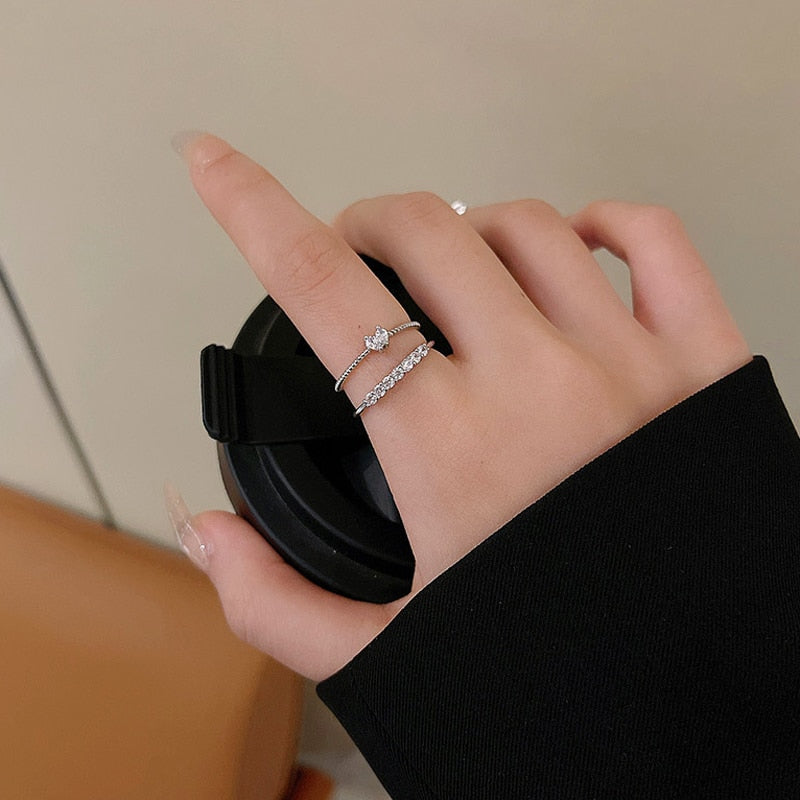 Trendy Butterfly Metal Punk Rings Set for Women Girls Party Jewelry Gifts Fashion Accessories Buckle Female Index Finger Ring