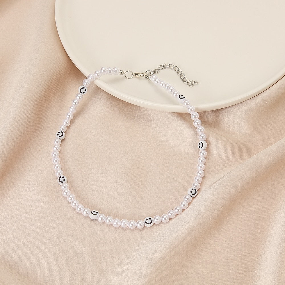 naszyjniki  necklace Modna miłość naszyjnik z pereł kobieta osobowość podróż strona moda naszyjnik na obojczyk akcesoria kołnierz perlas kołnierz