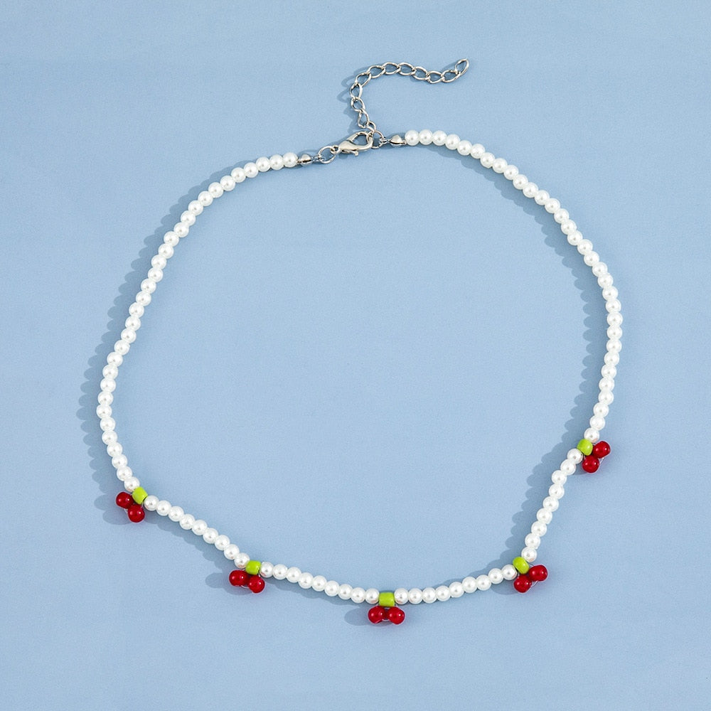 naszyjniki  necklace Modna miłość naszyjnik z pereł kobieta osobowość podróż strona moda naszyjnik na obojczyk akcesoria kołnierz perlas kołnierz